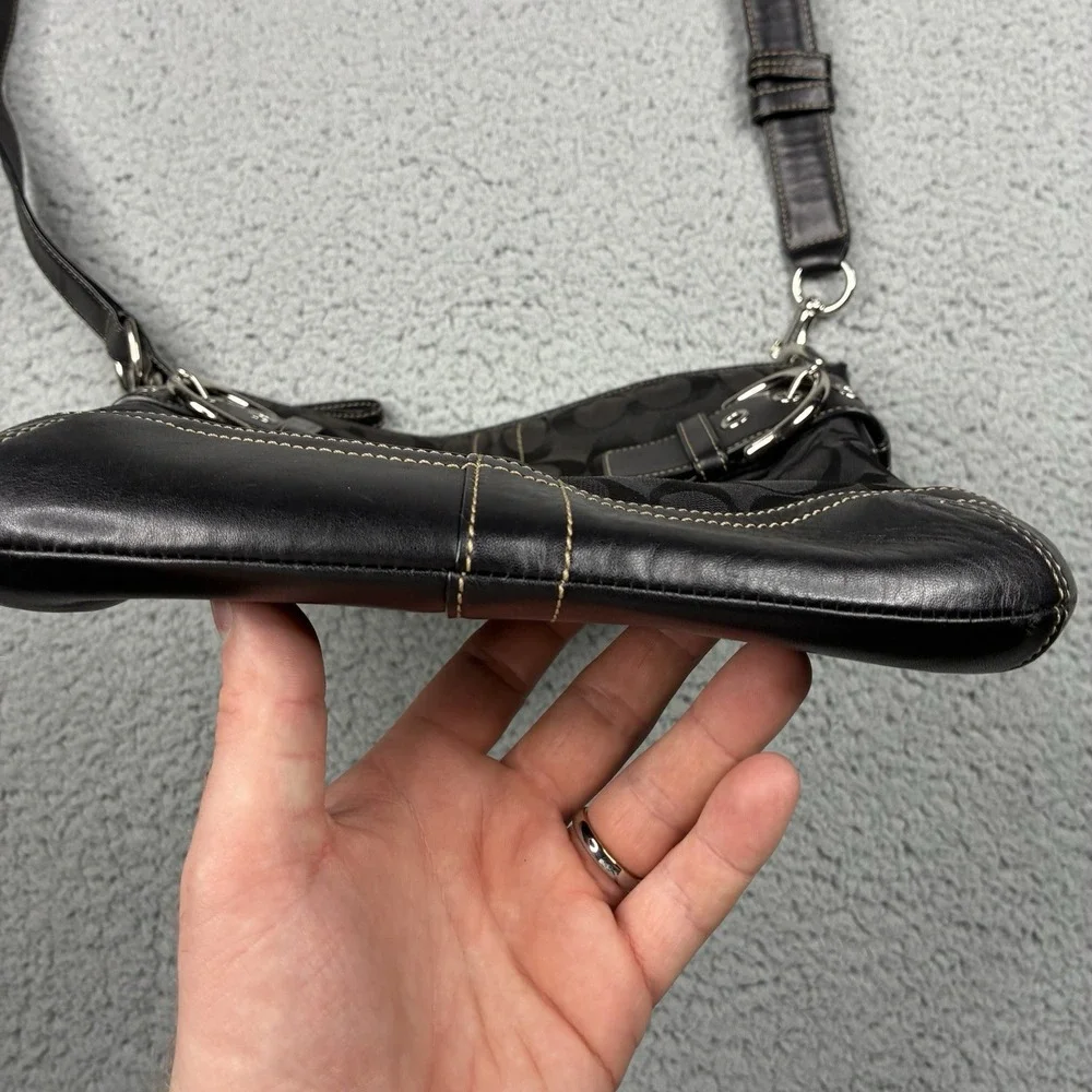 Vintage Coach Soho Signature Buckle 3574 Black Leather Crossbody Shoulder Bag